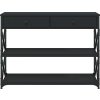 Konzolový stolek 100 x 28 x 75 cm kompozitní dřevo [834190] (Barva Černá)