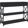 Konzolový stolek 100 x 28 x 75 cm kompozitní dřevo [834190] (Barva Černá)