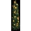 Umělý vánoční stromek s LED osvětlením zasněžený 30 LED 60 cm [357688] (Barva Zelená)