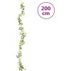 Vánoční květinové girlandy 6 ks 200 cm [359071] (Barva Bílá)