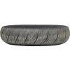 Umyvadlo na desku oválné 59 x 40 x 15 cm keramika [155093] (Barva Šedá a modrá)