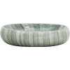 Umyvadlo na desku oválné 59 x 40 x 15 cm keramika [155093] (Barva Šedá a modrá)