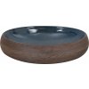 Umyvadlo na desku oválné 59 x 40 x 15 cm keramika [155093] (Barva Šedá a modrá)