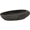 Umyvadlo na desku pískové a oválné 59x40x14 cm keramika [155091] (Barva Šedá a černá)