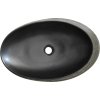 Umyvadlo na desku pískové a oválné 59x40x14 cm keramika [155091] (Barva Šedá a černá)