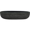 Umyvadlo na desku pískové a oválné 59x40x14 cm keramika [155091] (Barva Šedá a černá)