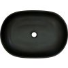 Umyvadlo na desku pískové a oválné 59x40x14 cm keramika [155091] (Barva Šedá a černá)