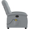 Masážní polohovací křeslo textil [371740] (Barva Tmavě šedá)