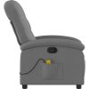 Masážní polohovací křeslo textil [371740] (Barva Tmavě šedá)