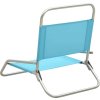 Skládací plážová křesla 2 ks textil [310365] (Barva Modrá)