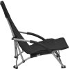 Skládací plážová křesla 2 ks textil [312489] (Barva Černá)