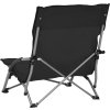 Skládací plážová křesla 2 ks textil [312489] (Barva Černá)
