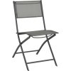 Skládací venkovní židle 2 ks ocel a textilen [44710] (Barva Šedá)