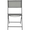 Skládací venkovní židle 2 ks ocel a textilen [44710] (Barva Šedá)