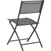Skládací venkovní židle 2 ks ocel a textilen [44710] (Barva Šedá)