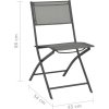 Skládací venkovní židle 2 ks ocel a textilen [44710] (Barva Šedá)