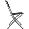 Skládací venkovní židle 2 ks ocel a textilen [44710] (Barva Šedá)