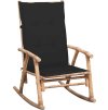 Houpací křeslo s poduškou bambus [3063903] (Barva Antracitová)