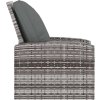 Zahradní polohovací křeslo s poduškami polyratan [364105] (Barva Černá)