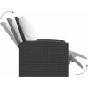 Zahradní polohovací křeslo s poduškami polyratan [364105] (Barva Černá)