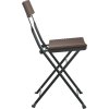 Skládací bistro židle 4 ks polyratan a ocel [3152115] (Barva Hnědá)