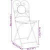 Skládací bistro židle 2 ks keramické a bílé [41535] (Barva Hnědá a bílá)