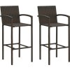 Barové stoličky 2 ks polyratan [313452] (Barva Černá)