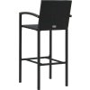 Barové stoličky 2 ks polyratan [313452] (Barva Černá)