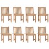 Zahradní židle 8 ks s poduškami masivní teak [3073143] (Barva Šedá)