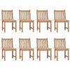 Zahradní židle 8 ks s poduškami masivní teak [3073143] (Barva Šedá)