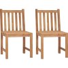 Zahradní židle s poduškami 2 ks masivní teak [3062932] (Barva Šedá)