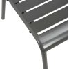 Zahradní židle 4 ks laťkové provedení ocel tmavě šedé [310155] (Barva Tmavě šedá)