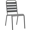 Zahradní židle 4 ks laťkové provedení ocel tmavě šedé [310155] (Barva Tmavě šedá)