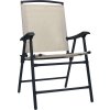 Skládací zahradní židle 2 ks textilen [47923] (Barva Černá)