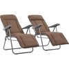 Skládací zahradní židle s poduškami 2 ks [44321] (Barva Hnědá)
