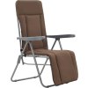 Skládací zahradní židle s poduškami 2 ks [44321] (Barva Hnědá)