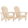 Zahradní židle Adirondack s čajovým stolkem masivní jedle [315892] (Barva Světle hnědá)