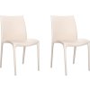 Zahradní židle 2 ks 50 x 46 x 80 cm polypropylen [364733] (Barva Krémová)