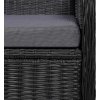 Zahradní židle 2 ks s poduškami polyratan [44146] (Barva Černá)