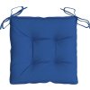 Podušky na židli 6 ks 50 x 50 x 7 cm oxfordská látka [361539] (Barva Modrá)