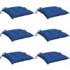 Podušky na židli 6 ks 50 x 50 x 7 cm oxfordská látka [361539] (Barva Modrá)