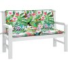 Poduška na zahradní lavici 120x(50+50)x7 cm látka oxford [361694] (Barva Vzor listí)