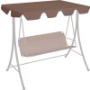 Náhradní stříška na zahradní houpačku 188/168x145/110 cm [312089] (Barva Taupe)