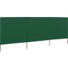 3dílná zástěna proti větru látková 400 x 160 cm azurově [47149] (Barva Zelená)
