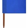 3dílná zástěna proti větru látková 400 x 120 cm azurově [44541] (Barva Antracitová)