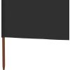 3dílná zástěna proti větru 400 x 120 cm látková [44541] (Barva Antracitová)