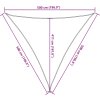 Stínicí plachta 160 g/m² trojúhelník 5 x 5 x 5 m HDPE [42291] (Barva Krémová)