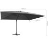 Konzolový slunečník s LED a hliníkovou tyčí 400 x 300 cm [47007] (Barva Taupe)