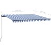 Volně stojící automatická markýza 450 x 350 cm [3069846] (Barva Modro-bílá)