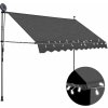 Ručně zatahovací markýza s LED světlem 250 cm bílo [145865] (Barva Antracitová)